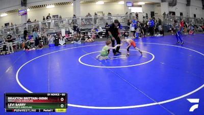 60 lbs Cons. Round 3 - Braxton Brittain-winn, Wesley Club Wrestling vs Levi Barry, Texasports Wrestling