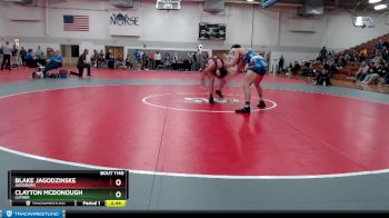 Elite 157 lbs Cons. Semi - Clayton McDonough, Luther vs Blake Jagodzinske, Augsburg