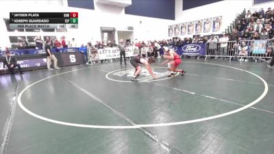 132 lbs 3rd Place Match - Joseph Guardado, Esperanza vs Jayden Plata, Downey