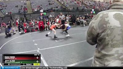 90 lbs Round 4 (6 Team) - Isiah Reed, Nebraska Blue vs Jett Kline, Oklahoma Elite Orange