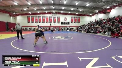 149 lbs Champ. Round 2 - Benito Saldivar, Fresno State NCWA vs Abriel Padilla, Modesto Junior College