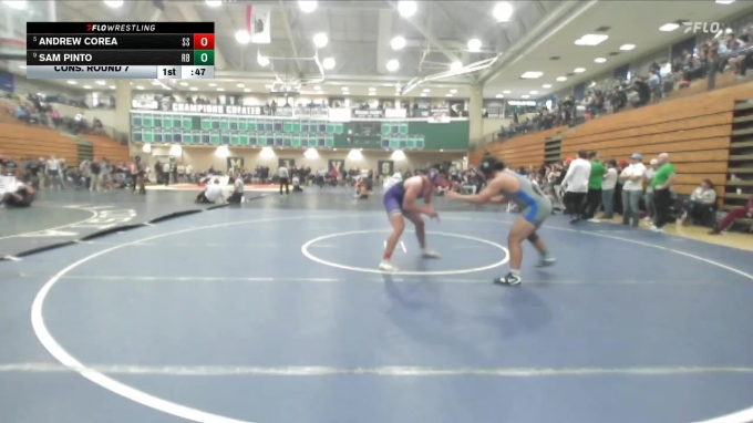 190 lbs Cons. Round 7 - Sam Pinto, Rancho Bernardo vs Andrew Corea ...