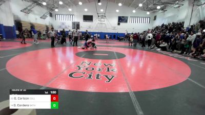 124 lbs Round Of 32 - Grant Carlson, Collegiate vs David Cordero, Bathgate