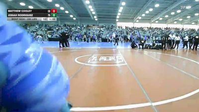 285 lbs Quarterfinal - Matthew Cooley, CA vs Josiah Rodriguez, PA