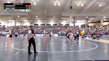 A 132 lbs Champ. Round 1 - Jackson Key, Montgomery Central High School vs Brody Ford, Gibbs High School