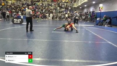 133 lbs Consy 5 - Nathan Braun, Bergen Catholic-NJ vs Khimari Manns, St. Edward-OH