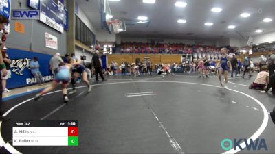 92-96 lbs Rr Rnd 3 - Aiden Hillis, Norman Grappling Club vs Kalley Fuller, Blue Devil Wrestling