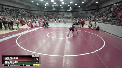 190 lbs 5th Place Match - Donnie Kline, Heritage Hills vs Jack Boeglin, Southridge