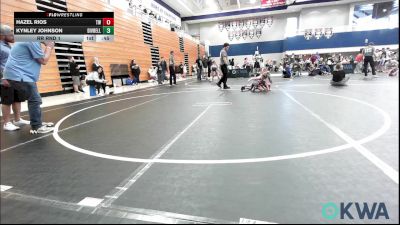 52 lbs Rr Rnd 1 - Hazel Rios, Tuttle Wrestling vs Kynley Johnson, Division Bell Wrestling