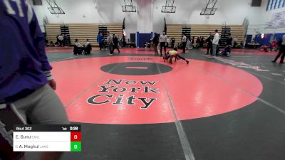 124 lbs Consi Of 16 #2 - Elinam Sunu, Eagle Academy Bronx-PSAL vs Abdul-wahab Moghul, James Madison-PSAL