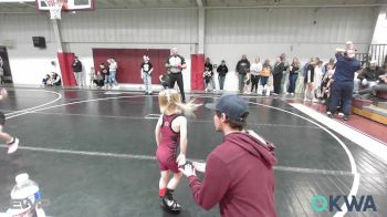 37-40 lbs Rr Rnd 1 - Karter Ailey, Blackwell Wrestling Club vs Vivian Manley, Perry Wrestling Academy