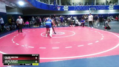 285 lbs Champ. Round 1 - Caleb Melton, Limestone vs Devin Dudley, NCWA- Life University