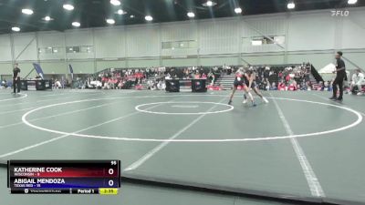 95 lbs 4th Wrestleback (16 Team) - Katherine Cook, Wisconsin vs Abigail Mendoza, Texas Red