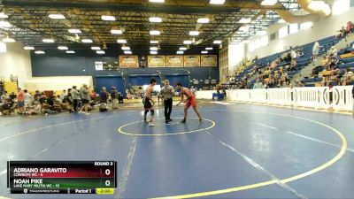 138 lbs Round 3 (8 Team) - Adriano Garavito, Cowboys WC vs Noah Pike, Lake Mary Militia WC