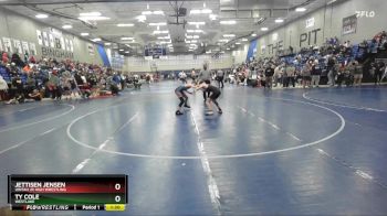 100 lbs Cons. Semi - Jettisen Jensen, Uintah Jr High Wrestling vs Ty Cole, Westlake
