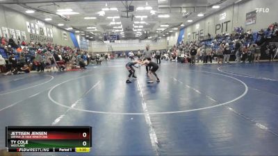 100 lbs Cons. Semi - Jettisen Jensen, Uintah Jr High Wrestling vs Ty Cole, Westlake