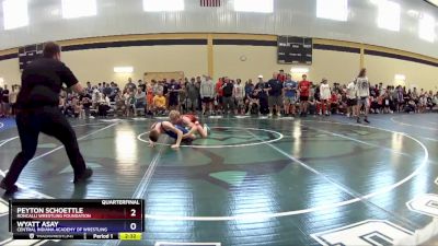 113 lbs Quarterfinal - Peyton Schoettle, Roncalli Wrestling Foundation vs Wyatt Asay, Central Indiana Academy Of Wrestling