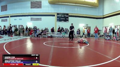 62 lbs 5th Place Match - Jaxon Cox, Rhyno Academy Of Wrestling vs Sebastian Valle, The Fort Hammers Wrestling