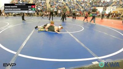 105 lbs Semifinal - Kohen Martin, Catoosa Youth Wrestling vs Grayson Schafer, Bartlesville Wrestling Club