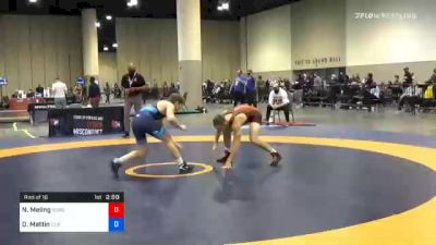 61 kg Prelims - Nicholas Meling, Burg Training Center vs Drew Mattin, Cliff Keen Wrestling Club