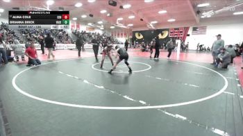 130 lbs Champ. Round 1 - Alina Cole, Centennial (Bakersfield) vs Brianna Brick, Valley Center
