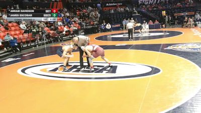 1A 165 lbs Cons. Round 3 - James Escobar, Rochester vs Abram Davidson, Tolono (Unity)