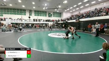 157 lbs Cons. Round 5 - Justin Newberry, Riverton vs Layne Warburton, Cheyenne South