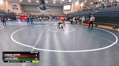 150 lbs 5th Place Match - Joaquin Tanabe, El Paso Franklin vs Carson Deike, Comal Smithson Valley