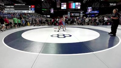 157 lbs Cons. Sub-rd Of 16 - Liam Fox, WY vs Owen Woll, PA