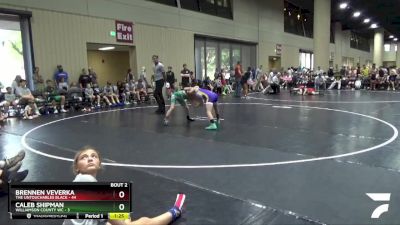 90 lbs Round 1 (6 Team) - Brennen Veverka, The Untouchables Black vs Caleb Shipman, Williamson County WC