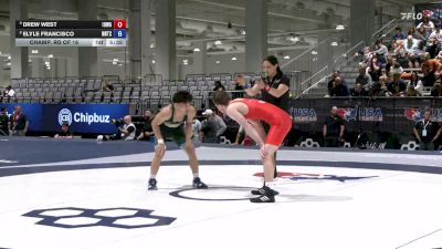 55 kg Champ. Rd Of 16 - Drew West, Iowa vs Elyle Francisco, NMU-National Training Center