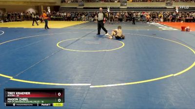 85 lbs 1st Place Match - Mason Zabel, PEM (Plainview/Elgin/Millville) vs Trey Kraemer, Rocori