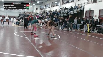 132 lbs Quarterfinal - Graicyn Drew, South Hadley vs Maia Urbanczyk, Pentucket