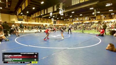 92 lbs Round 1 - Mitchell Santone, Howlers vs Madden Gonzalez, Mantanona TC