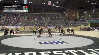 285 lbs Cons. Round 4 - Brady Adkins, Johnson Central vs Christian Brown, Cooper
