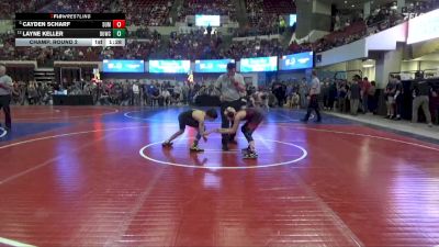 90 lbs Champ. Round 2 - Cayden Scharf, Dickinson Wrestling Club vs Layne Keller, Team Champs