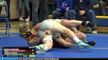 165 lbs Quarterfinal - Devin Crawford, Montana State University-Northern (Mont.) vs Jordan Komac, University Of Providence (Mont.)