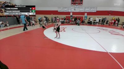 58-62 lbs Round 1 - Lora Klohen, Titans PeeWee vs Julian Serrano, Platte Valley