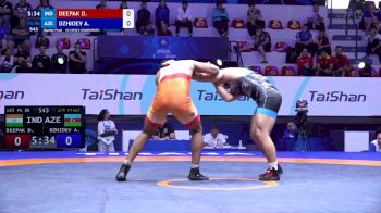 86 kg 1/4 Final - Deepak Deepak, India vs Arsenii Dzhioev, Azerbaijan