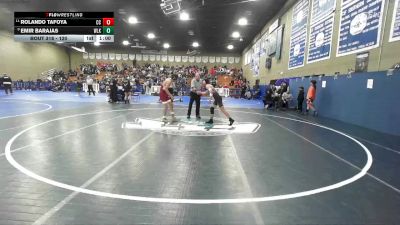 120 lbs Cons. Round 4 - Emir Barajas, Woodlake vs Rolando Tafoya, Cesar Chavez