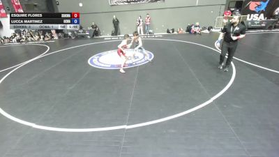 92 lbs Esquire Flores, SDIKWA - San Diego-Imperial Kids Wrestling Association vs Lucca Martinez, OCWA - Orange County Wrestling Association
