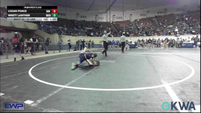 61 lbs Quarterfinal - Logan Ponce, Raw Wrestling Club vs Wrett Lawther, Rough Riders