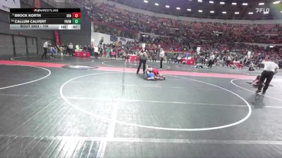 105 lbs Quarterfinal - Brock Korth, Shawano vs Callum Calvert, Parkview Albany Youth Wrestling