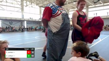 144 lbs Round 4 (6 Team) - Chloe LaRue, Wisconsin Black vs Faith James, Missouri Black