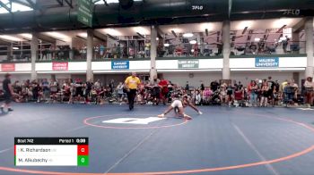 95-102 lbs Quarterfinal - Kardiais [Kar-Dee-A] Richardson, Lincoln-Way WC vs Miyon Alkubechy, Young Guns