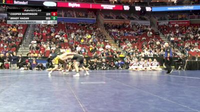 3A-285 lbs 1st Place Match - Cooper Martinson, Southeast Polk vs Brady Hagan, Dowling Catholic