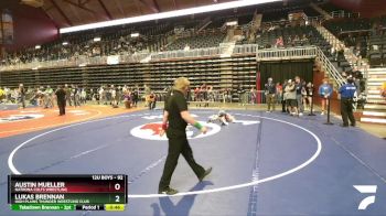 92 lbs Semifinal - Lukas Brennan, High Plains Thunder Wrestling Club vs Austin Mueller, Natrona Colts Wrestling