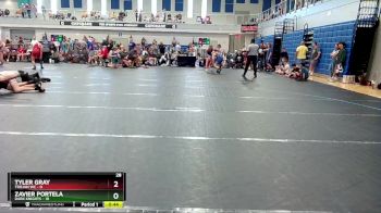 132 lbs Round 2 (4 Team) - Tyler Gray, Trojan WC vs Zavier Portela, Dark Knights
