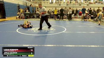 52 lbs Round 2 (4 Team) - Logan Robinson, Charlotte Vikings vs Apple Calhoun, Black Hive WC