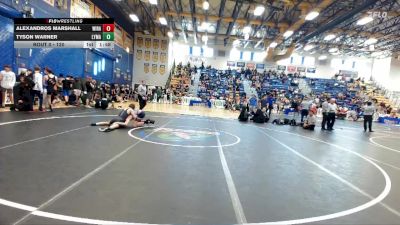 120 lbs Cons. Round 4 - Tyson Warner, Lyman vs Alexandros Marshall, Wiregrass Ranch